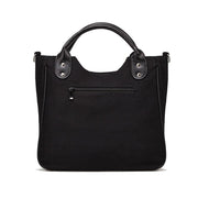 black canvas messenger bag, view 5 - MRSLM