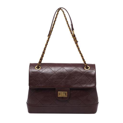 rhombus stitching shoulder bag, view 5 - MRSLM