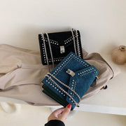 small faux leather shoulder messenger bag, view 5 - MRSLM