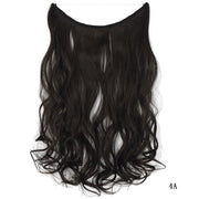 22 inches Invisible Wire No Clips in Hair Extensions Secret Fish Line Hairpieces Silky Straight Synthetic - MRSLM