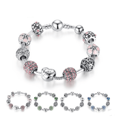 silver-plated charm bracelet - MRSLM