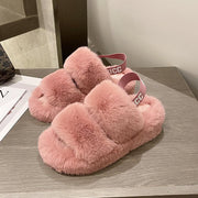 Thick-soled plush home slippers, view 3 - MRSLM