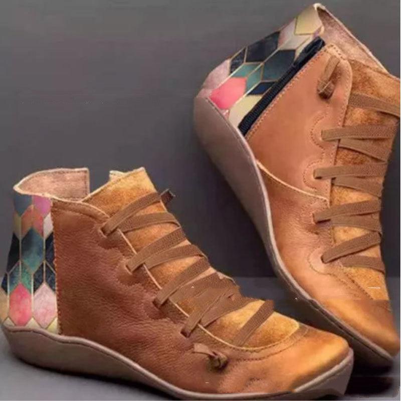 Large size short flat boots, view 2 - MRSLM