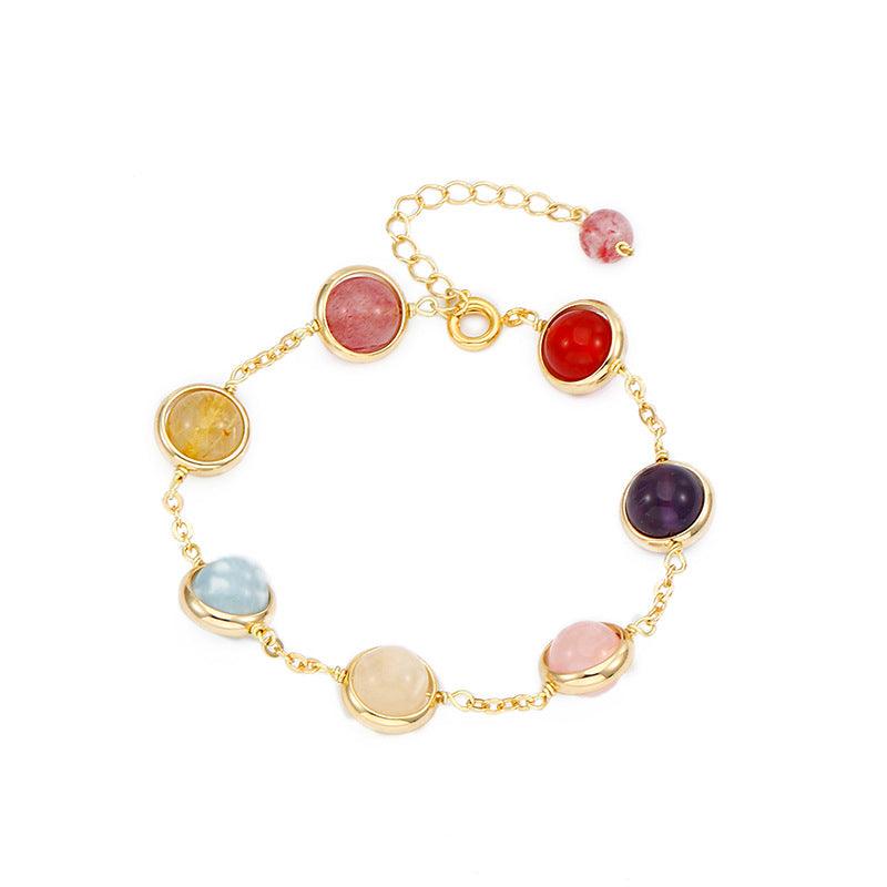 women's crystal bead bracelet, view 2 - MRSLM