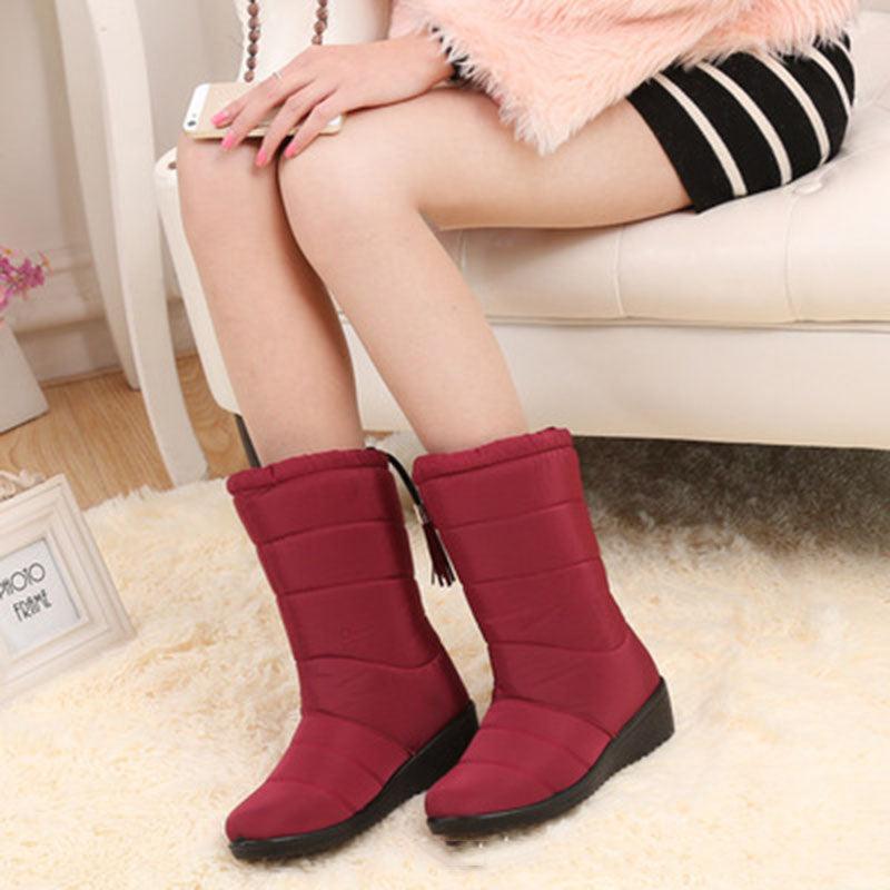 Warm Women's Boots with Wedge