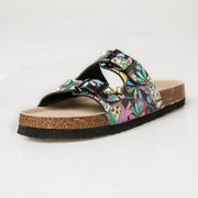 Double buckle flip flop cork slippers, view 4 - MRSLM
