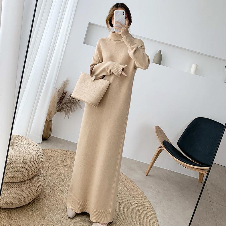 Black knitted dress long skirt - MRSLM