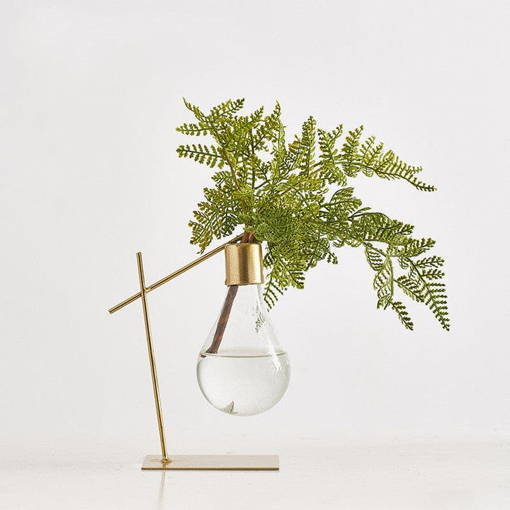 Wrought iron glass hydroponic vase - MRSLM
