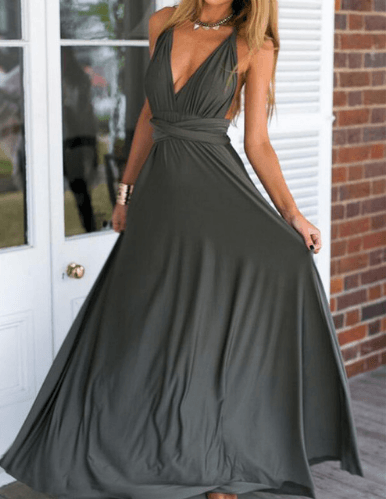 Women Bandage Convertible Boho Maxi Dress - MRSLM
