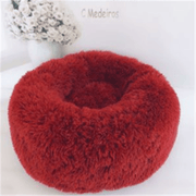 Round Long Hairy Autumn And Winter Nest Pad Cat Mattress - MRSLM