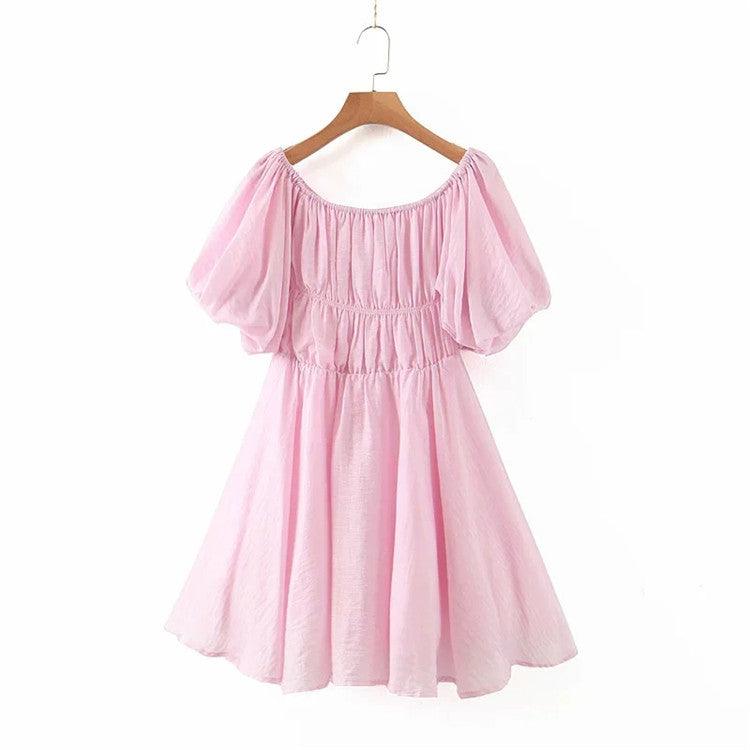 Princess dress with an off-the-shoulder neckline