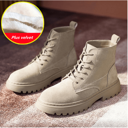 Women's frosted leather Martin boots, view 2 - MRSLM