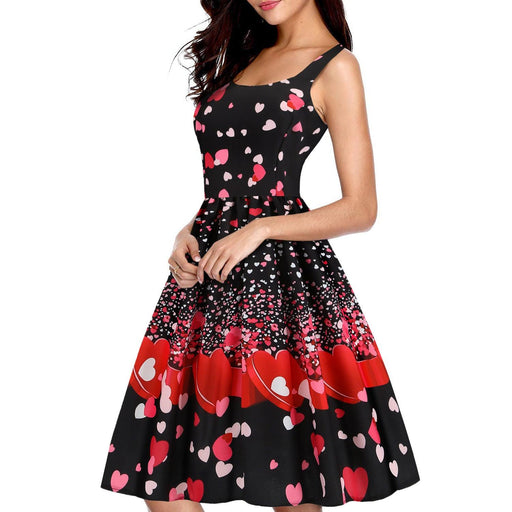 Heart print swing dress - MRSLM