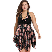 plus size printed split skirt - MRSLM