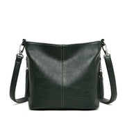 Soft leather fashion tassel handbag - MRSLM