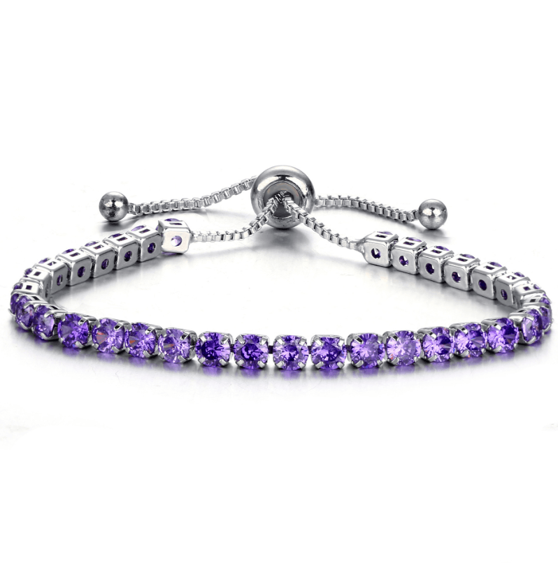 inlaid zircon push-pull bracelet, view 3 - MRSLM