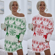christmas printed knit dress - MRSLM