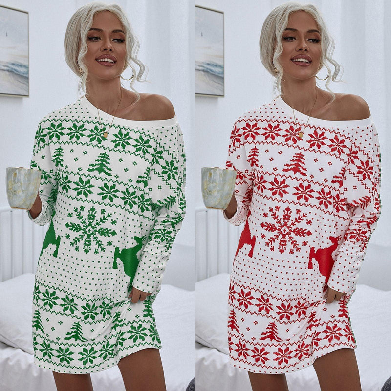 christmas printed knit dress - MRSLM