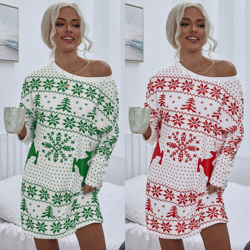 christmas printed knit dress - MRSLM