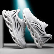 Men's sports mesh running shoes, flame pattern, view 4 - MRSLM