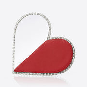 Heart rhinestone evening handbag, view 6 - MRSLM