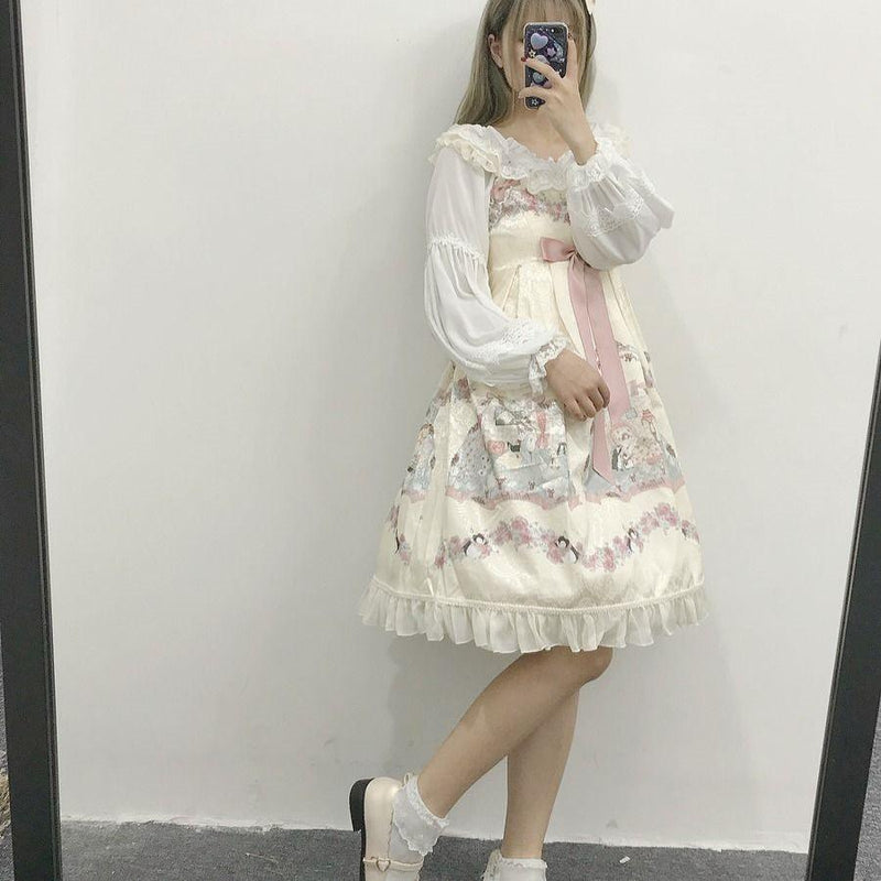 high waist sleeveless lolita dress, view 2 - MRSLM