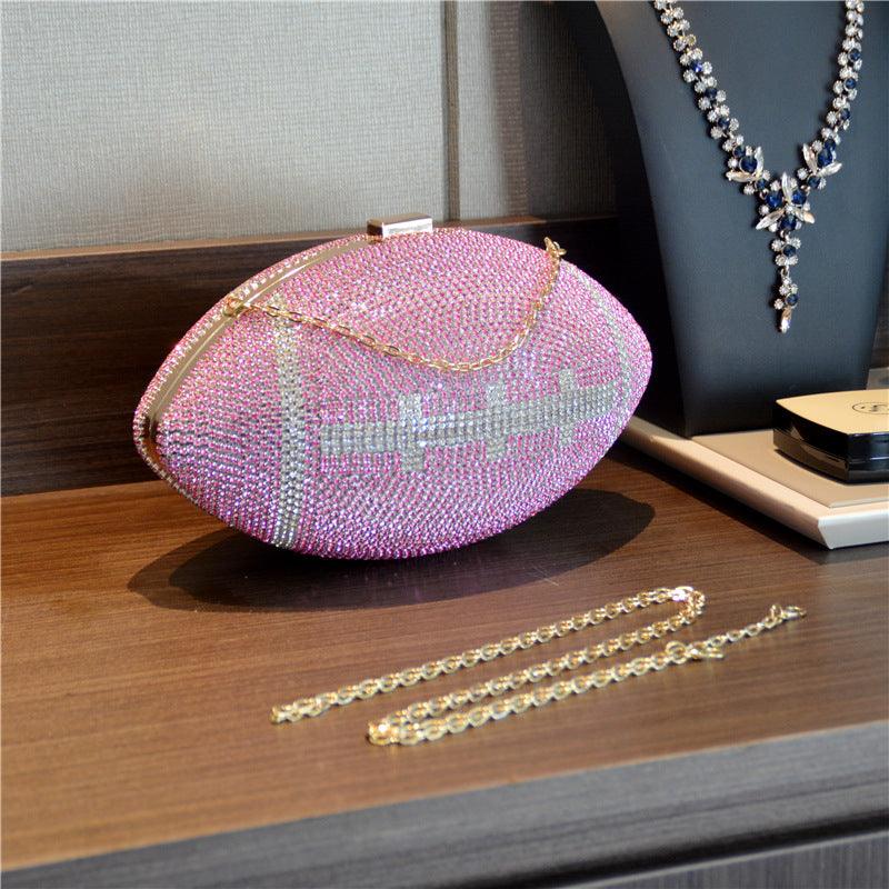 Rhinestone clutch messenger bag, view 9 - MRSLM