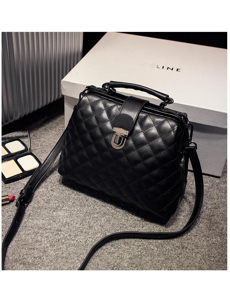 retro quilted leather doctor bag, view 5 - MRSLM