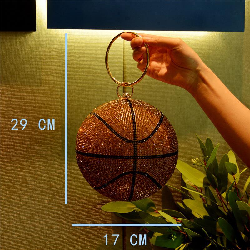 Rhinestone ball crossbody evening bag, view 4 - MRSLM