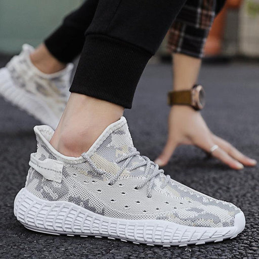 Men's platform low-top knit sneakers - MRSLM