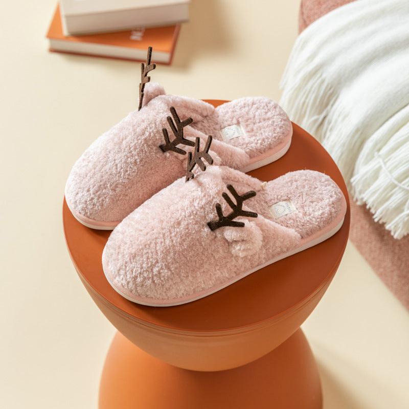 Women's plush cotton slippers, view 2 - MRSLM