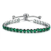 inlaid zircon push-pull bracelet, view 12 - MRSLM