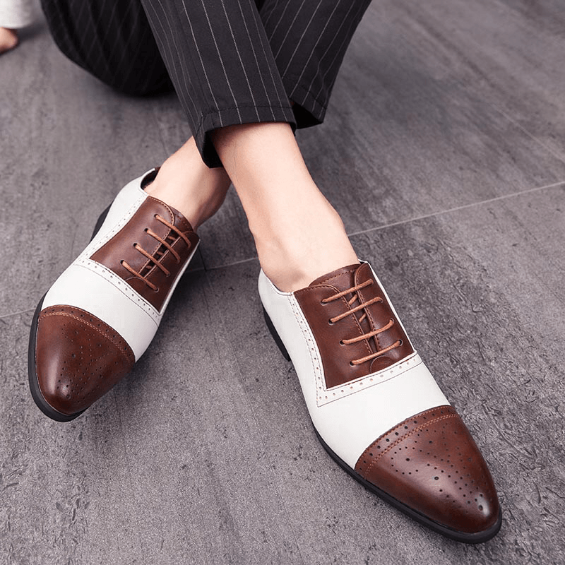 Men's brogue business shoes, view 10 - MRSLM