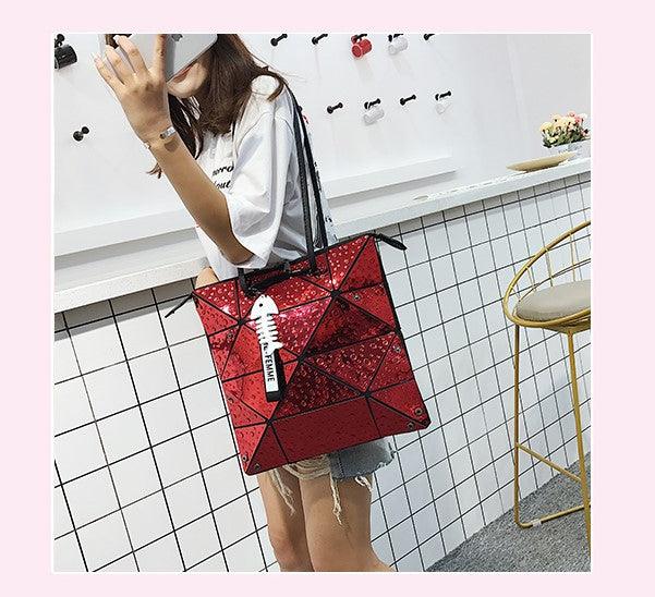 holographic laser shoulder handbag, view 10 - MRSLM