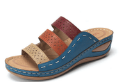 rainbow stitch hollow slippers, view 2 - MRSLM