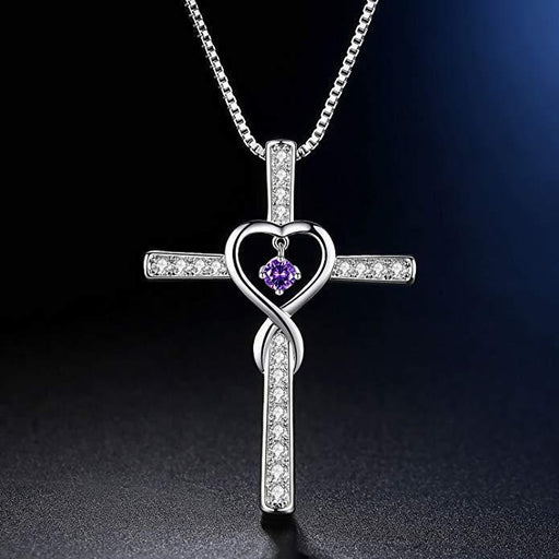 Fashion Cross Religious Belief Inlaid Zircon Pendant - MRSLM