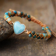 double winding braided agate bracelet, view 2 - MRSLM