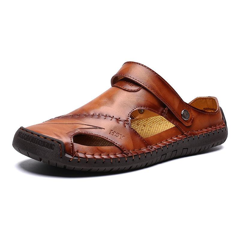Breathable non-slip cowhide sandals, view 3 - MRSLM