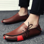 Men's soft flat sole leather shoes, view 2 - MRSLM