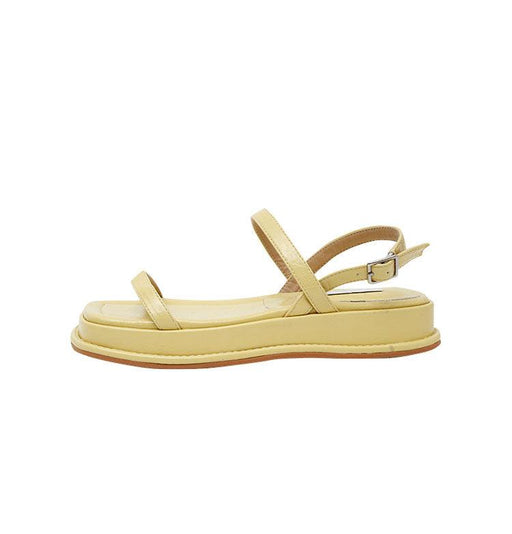 platform square-toe buckle sandals, view 4 - MRSLM