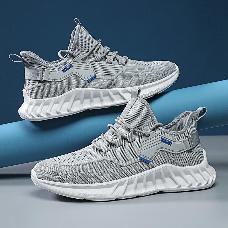 Men's flying woven mesh sports shoes, view 3 - MRSLM