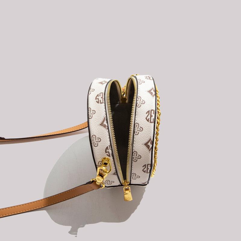 women's small round PU crossbody bag, view 5 - MRSLM