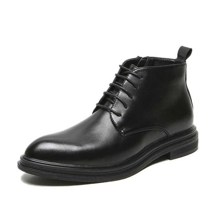 Men's Casual High Top Zipper Pointed Toe Martin Boots - MRSLM