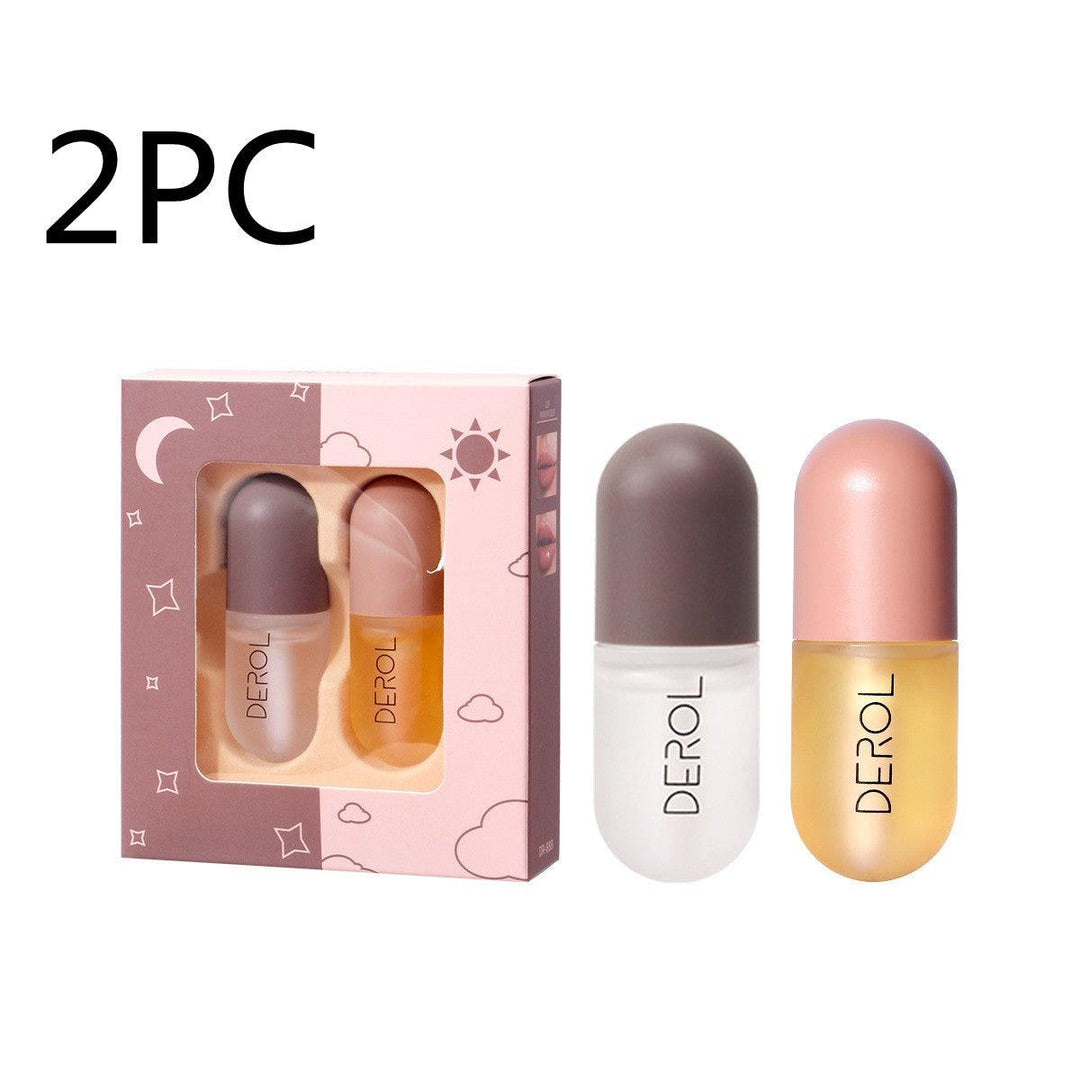 Day Night Instant Volume Lip Plumper Oil Clear Lasting Nourishing Repairing Reduce Lip Fine Line Care Lip Beauty Cosmetic - MRSLM