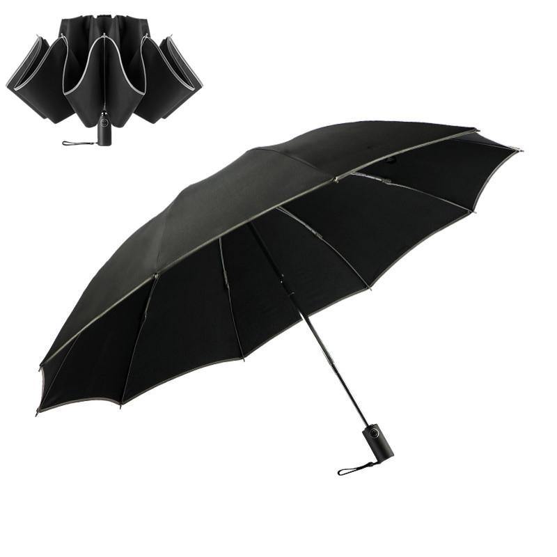 Xmund XD-HK11 Automatic Umbrella 1-2 People Reflective Folding Umbrella Portable Windproof Sunshade With Leather Cover - MRSLM