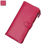 Ladies long RFID leather wallet, view 12 - MRSLM
