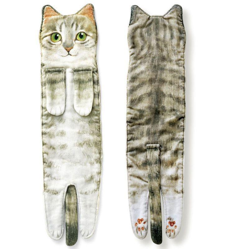 cat shape hand towel, view 4 - MRSLM