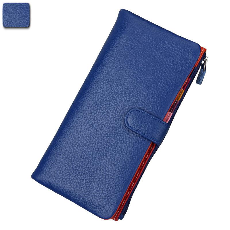 Ladies long RFID leather wallet, view 10 - MRSLM