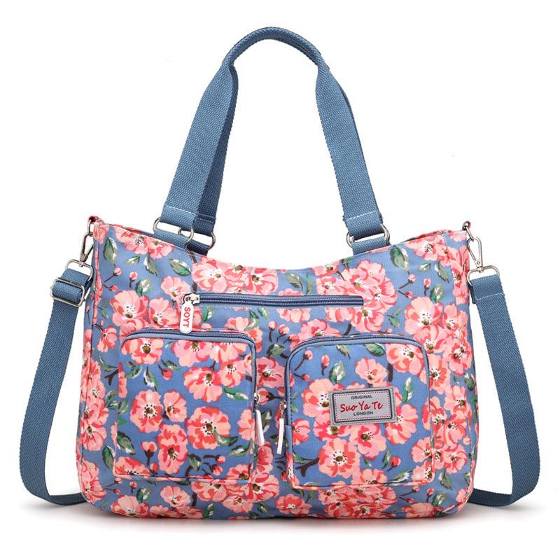 Printed canvas crossbody bag, view 7 - MRSLM