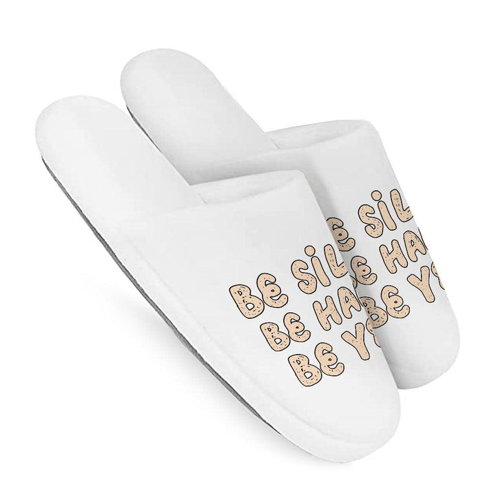 Be Happy Memory Foam Slippers - Be You Slippers - Cool Trendy Slippers - MRSLM